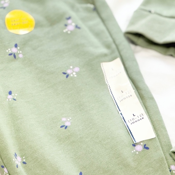 NEW Cat & Jack 2Pc Set Girls Activewear Sweatpants Zip-up Sweatshirt 10/12 Green - Picture 4 of 4